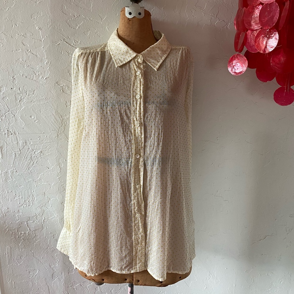 Sheer J crew button up